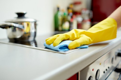 Kitchen deep cleaning in a Queenspark property