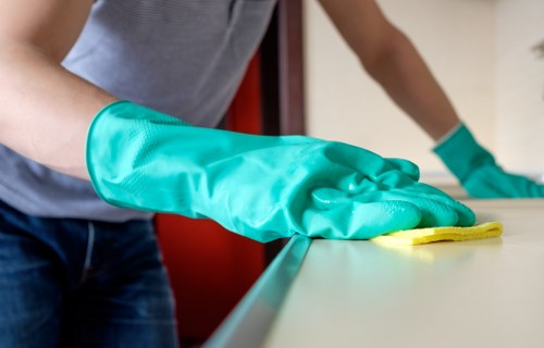 Queenspark cleaner working in a modern living room
